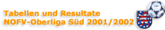 NOFV-Oberliga Staffel Süd Saison 2001/2002